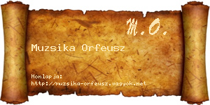Muzsika Orfeusz névjegykártya